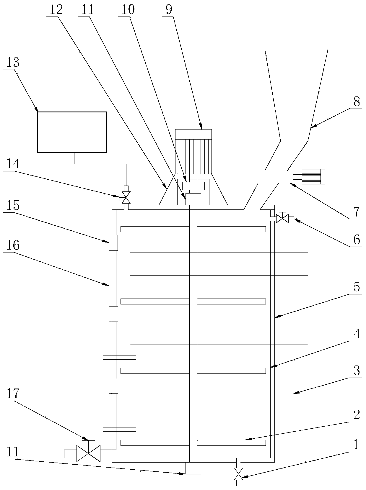 Reaction kettle type heating system for heat transfer reaction of material in chemical industry