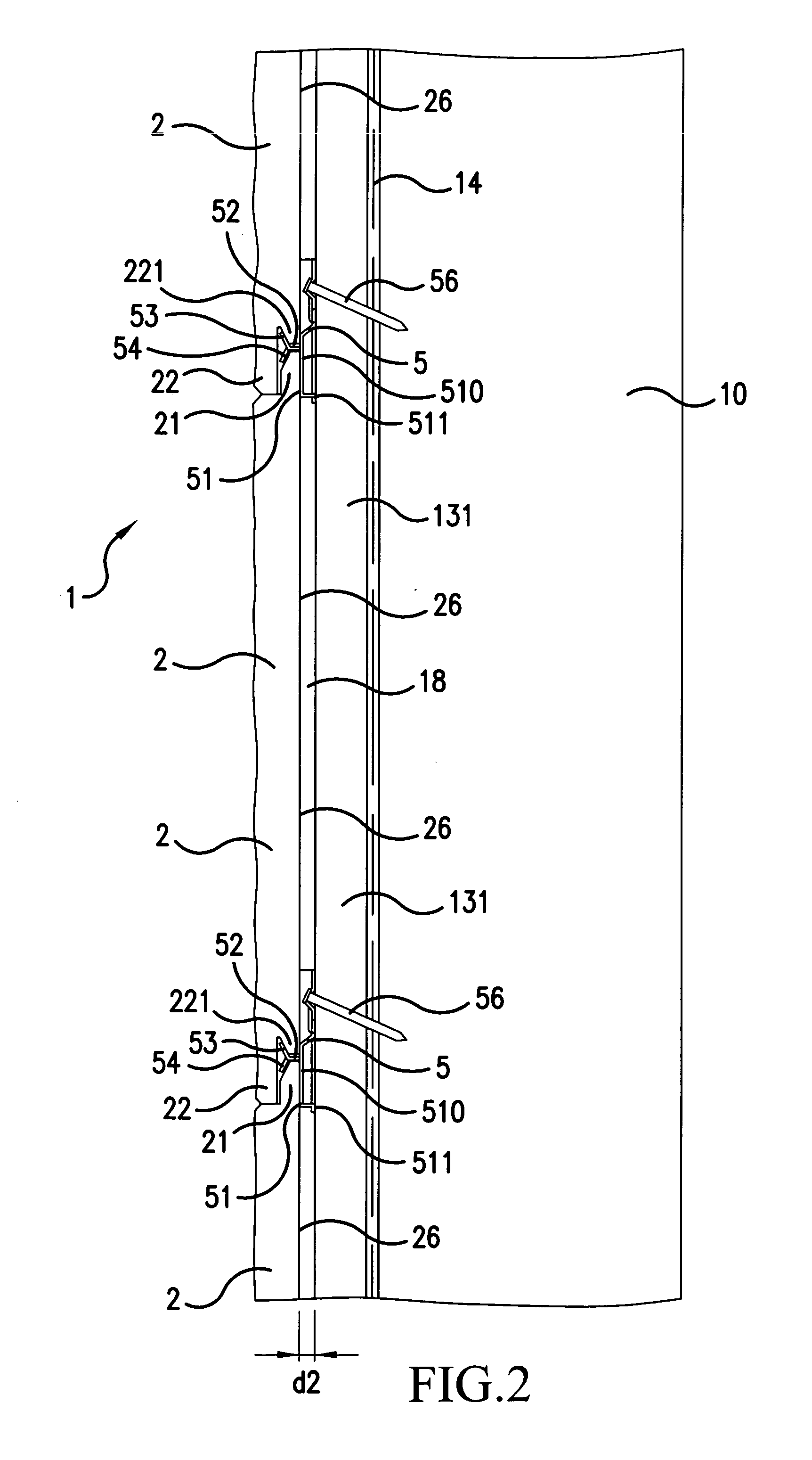 External wall constructing structure