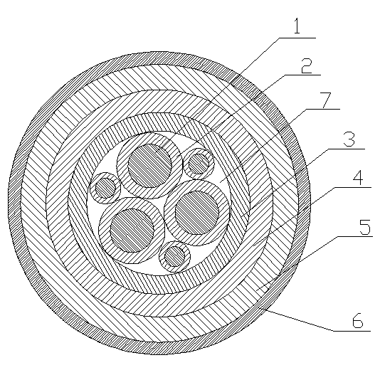 Special high-frequency and energy-saving communication flexible cable for ship