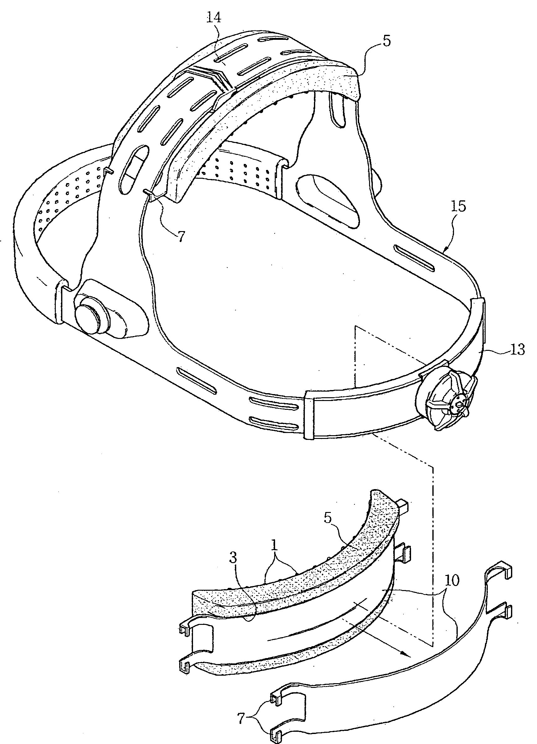 Cushion pad structure for headband