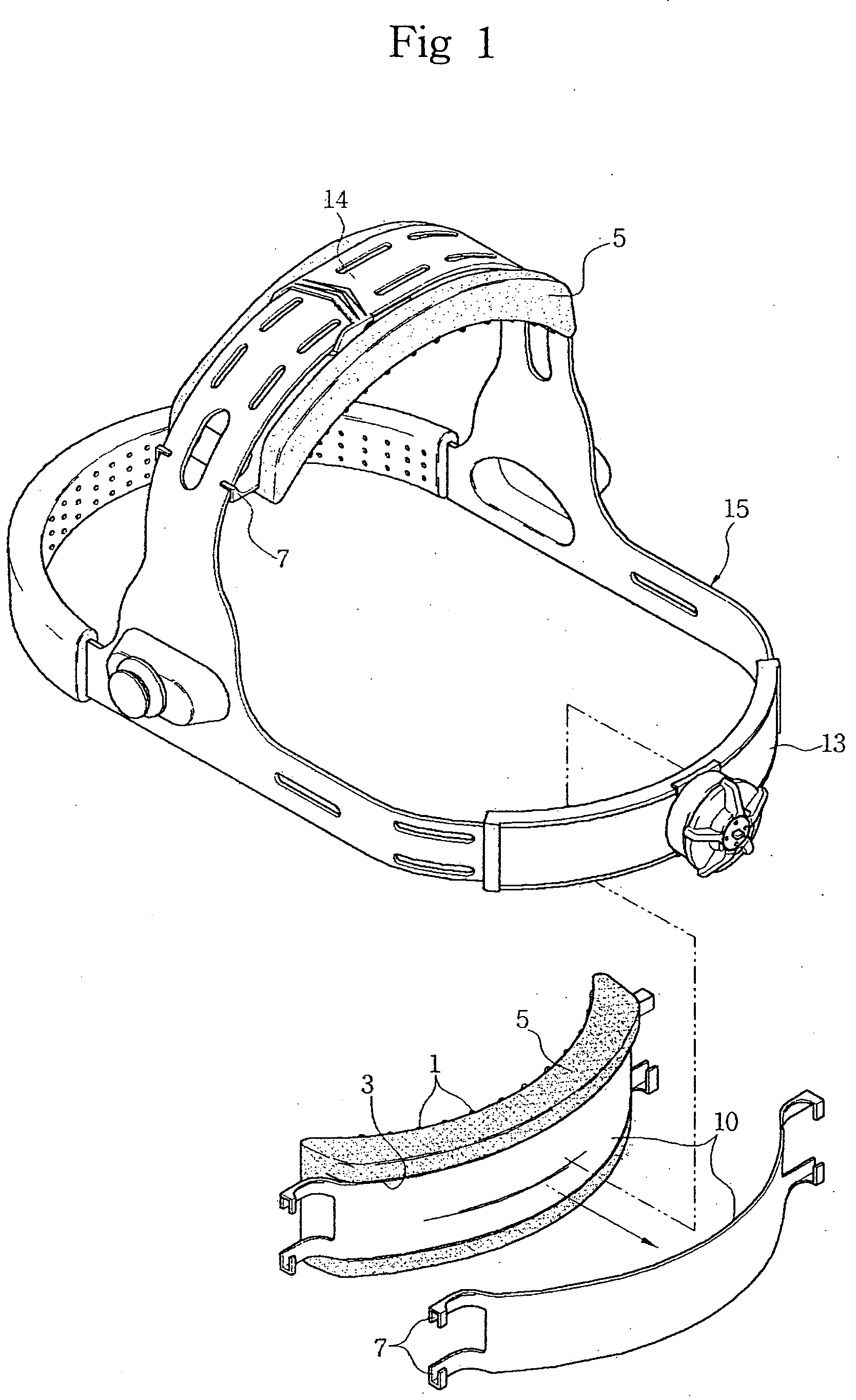 Cushion pad structure for headband