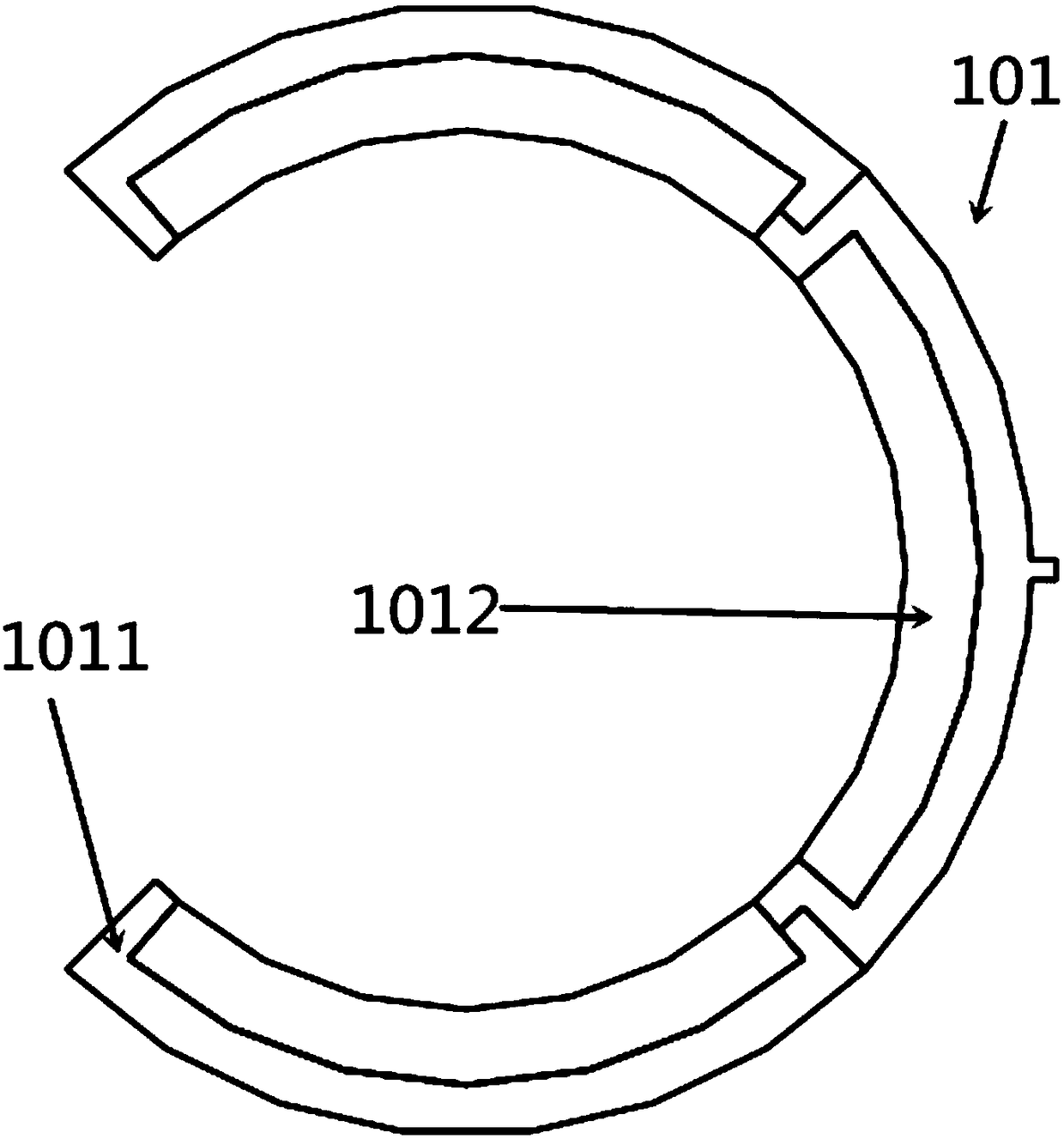 Curved magnetron sputtering cathode, closed magnetic field coating magnetron sputtering equipment and application methods thereof