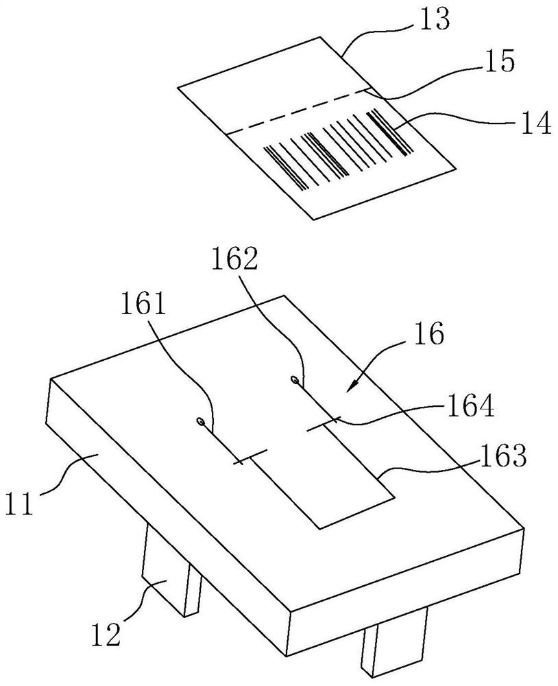 A kind of electronic test label and test method of concrete test block