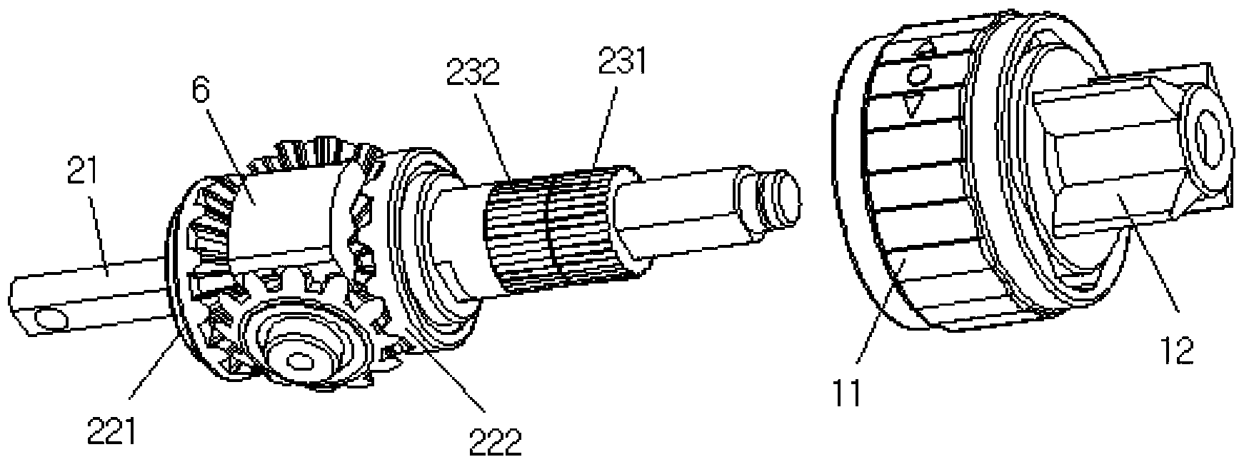 Ratchet wheel screw driver acting bidirectionally