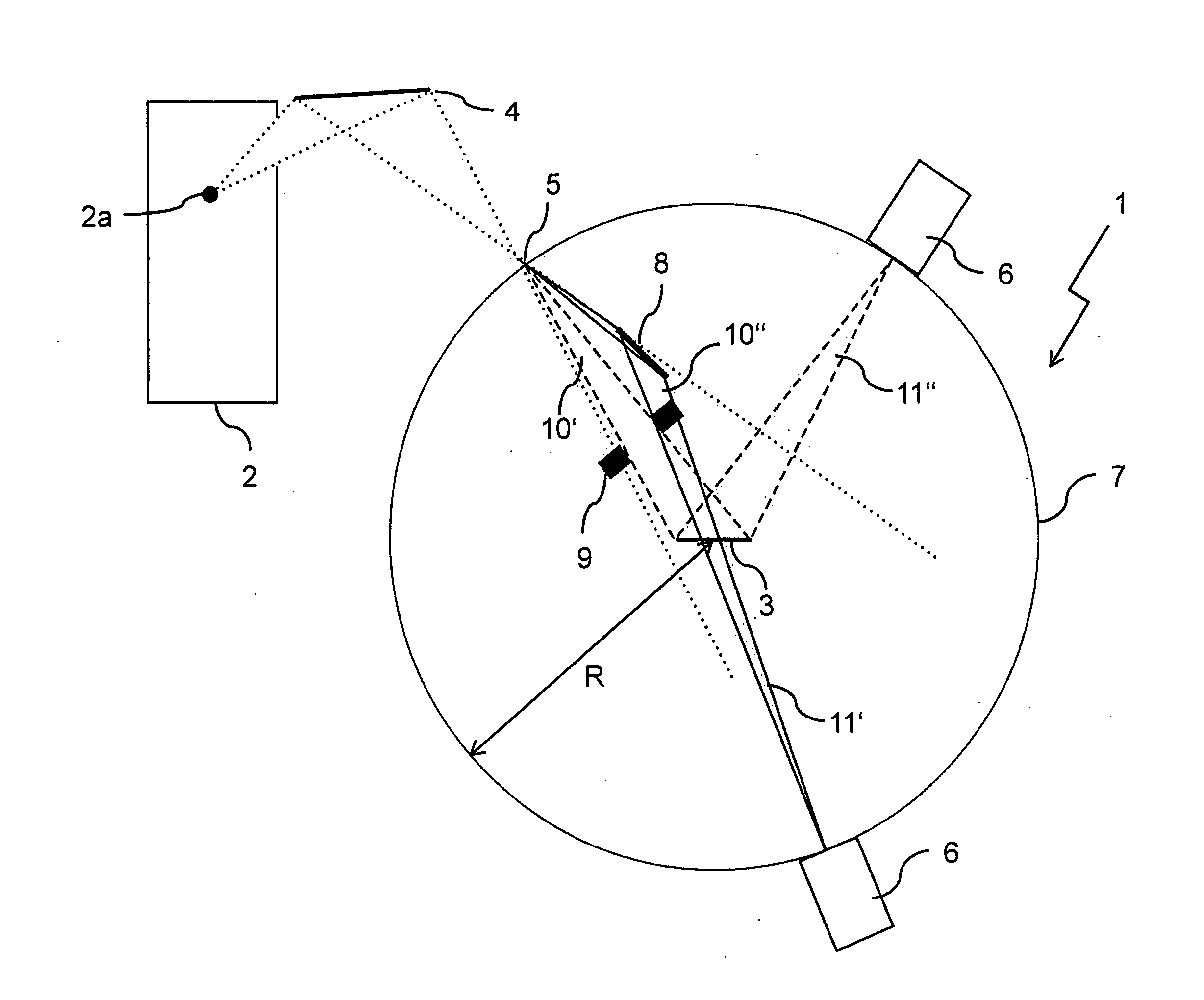 X-ray optical configuration with two focusing elements