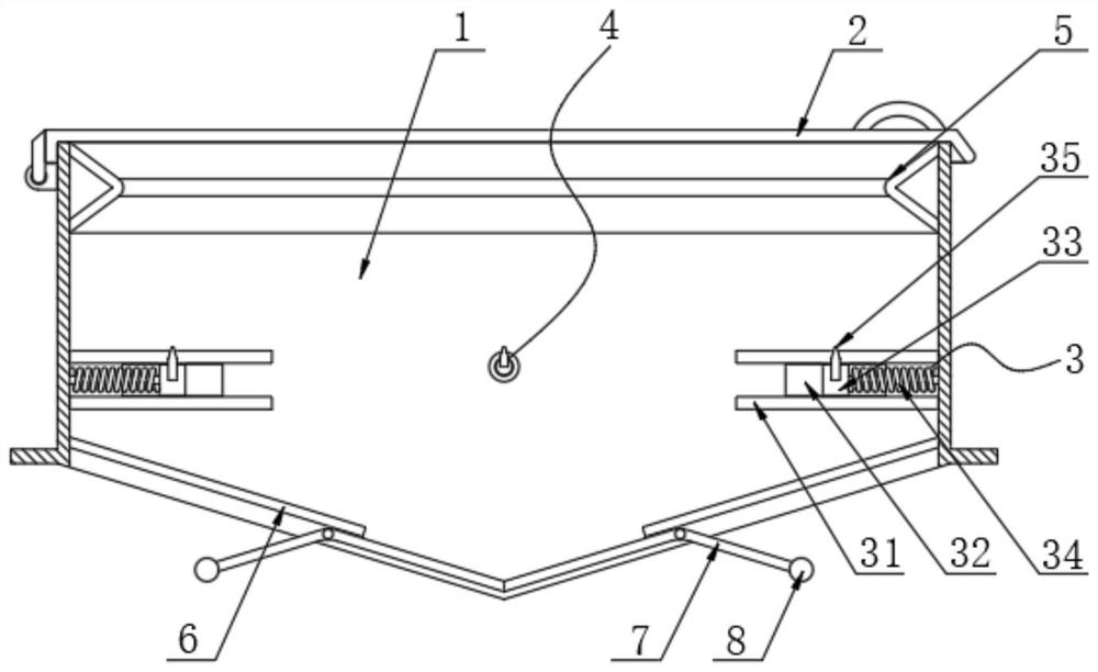 Limestone powder blanking anti-blocking dust-suppression device and limestone powder size mixing device