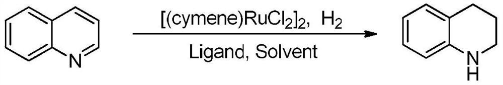 Method for preparing tetrahydroquinoline compounds by catalytic hydrogenation of ruthenium catalyst