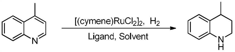 Method for preparing tetrahydroquinoline compounds by catalytic hydrogenation of ruthenium catalyst