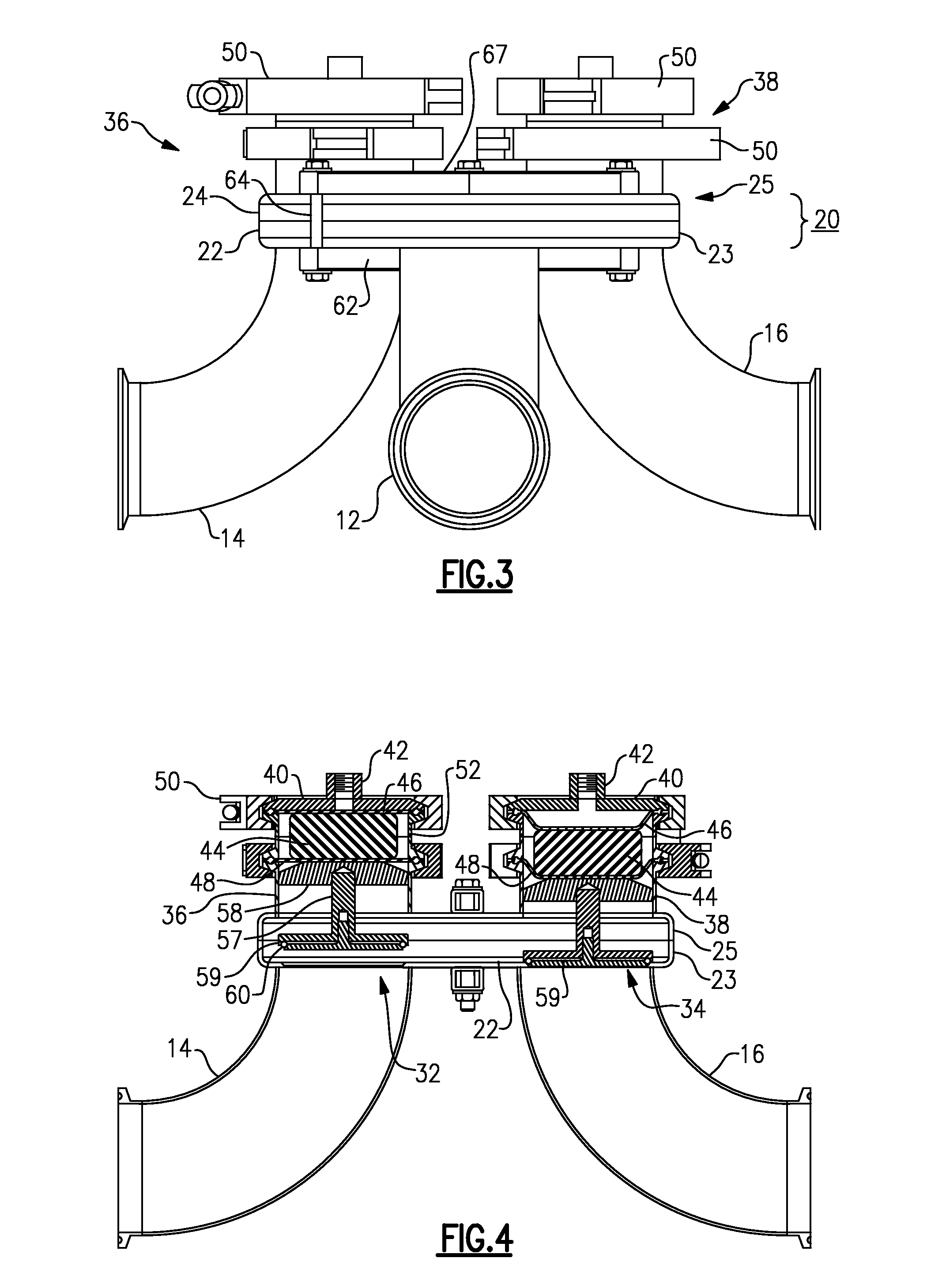 Aseptic or sanitary diaphragm valve