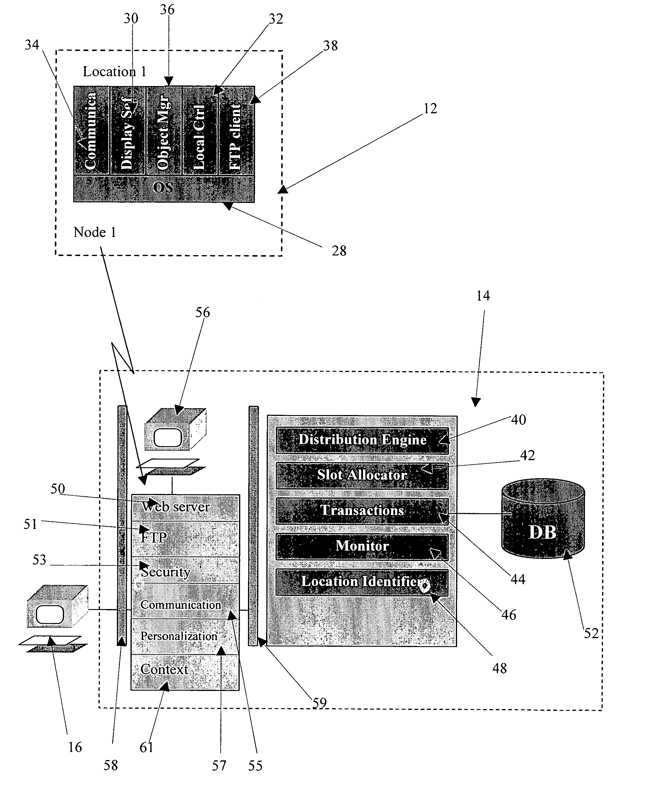 Method and system for dynamic display of marketing campaigns on display locations via a network