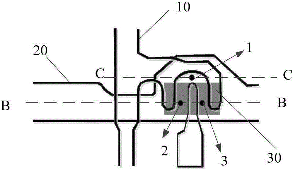 A transistor, a pixel unit, an array substrate and a display device