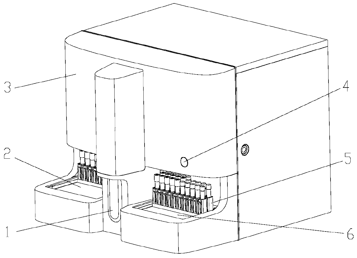 Full-automatic sample introduction type blood cell analysis and measurement method and device