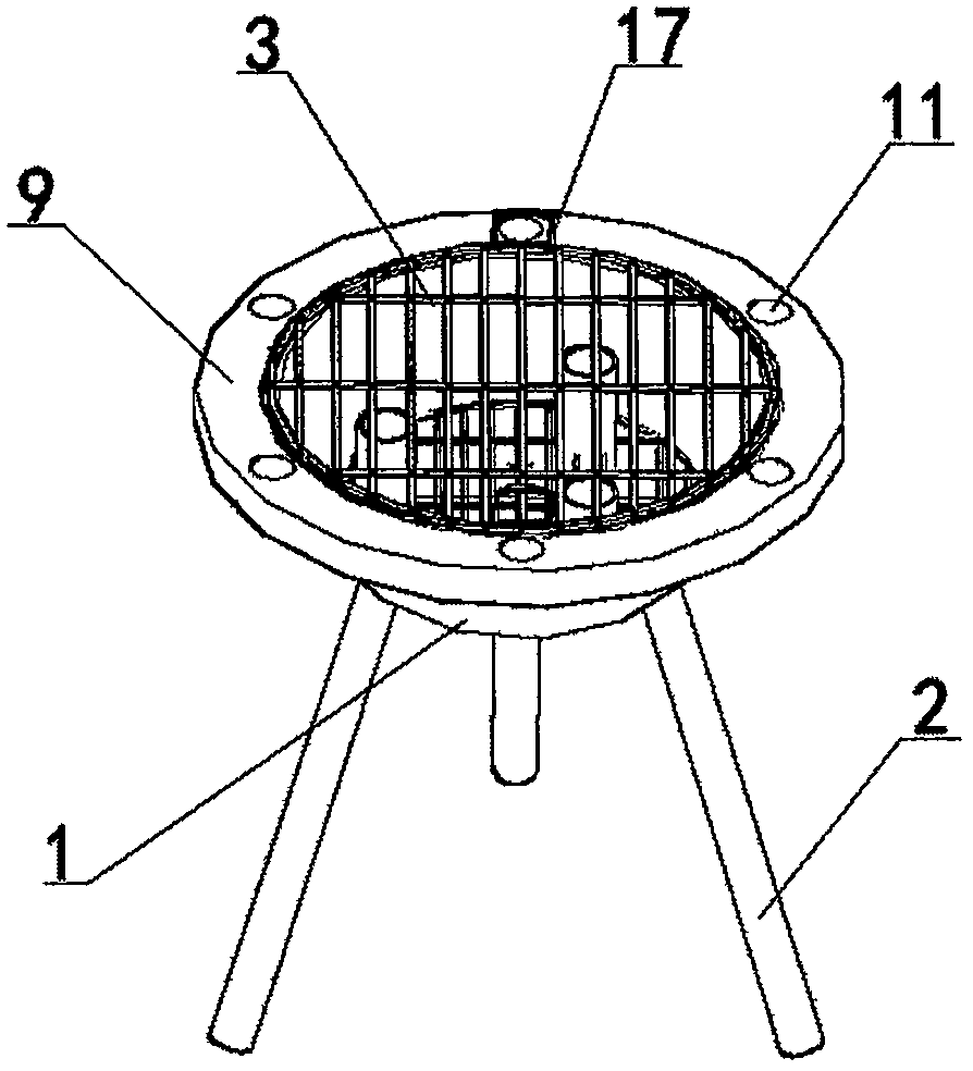 Household picnic barbecue oven with three barbecue modes