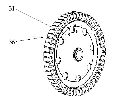 Permanent magnetic direct-current brushless motor of biased mounting structure