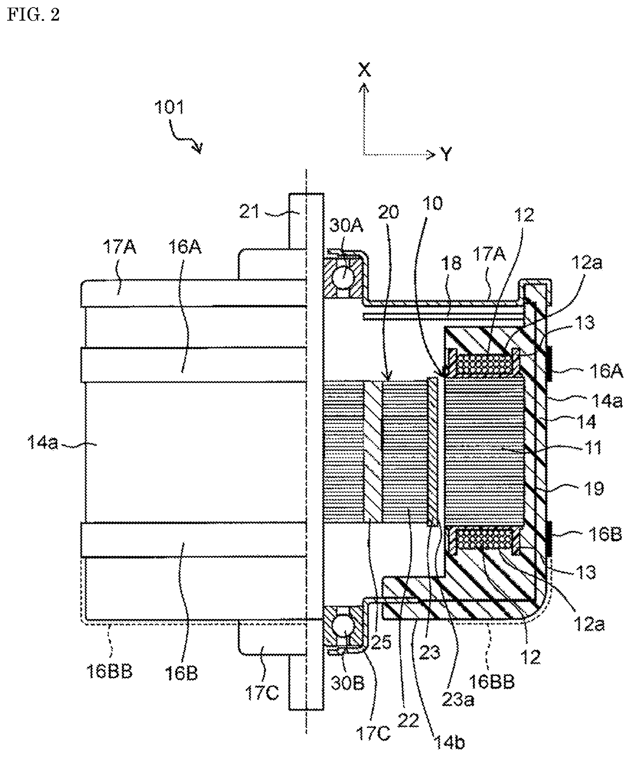 Molded motor