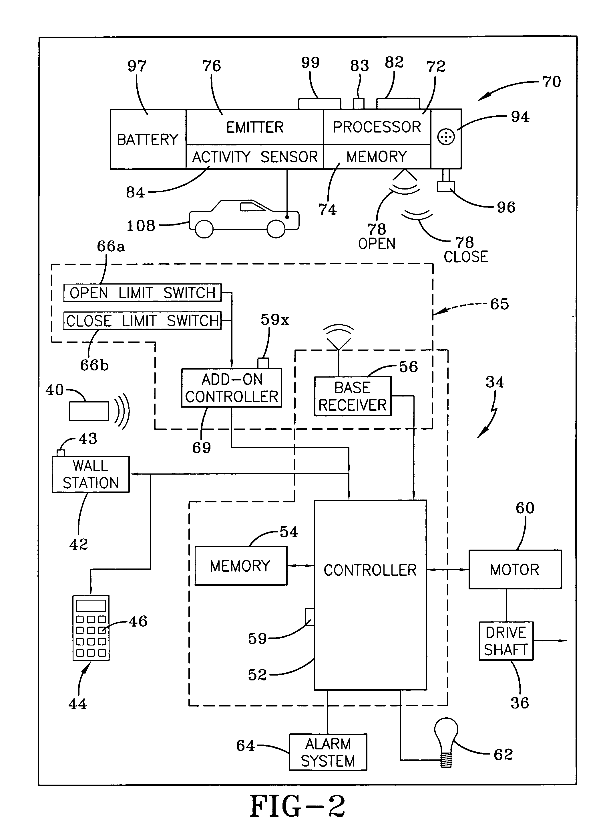 System and methods for automatically moving access barriers initiated by mobile transmitter devices