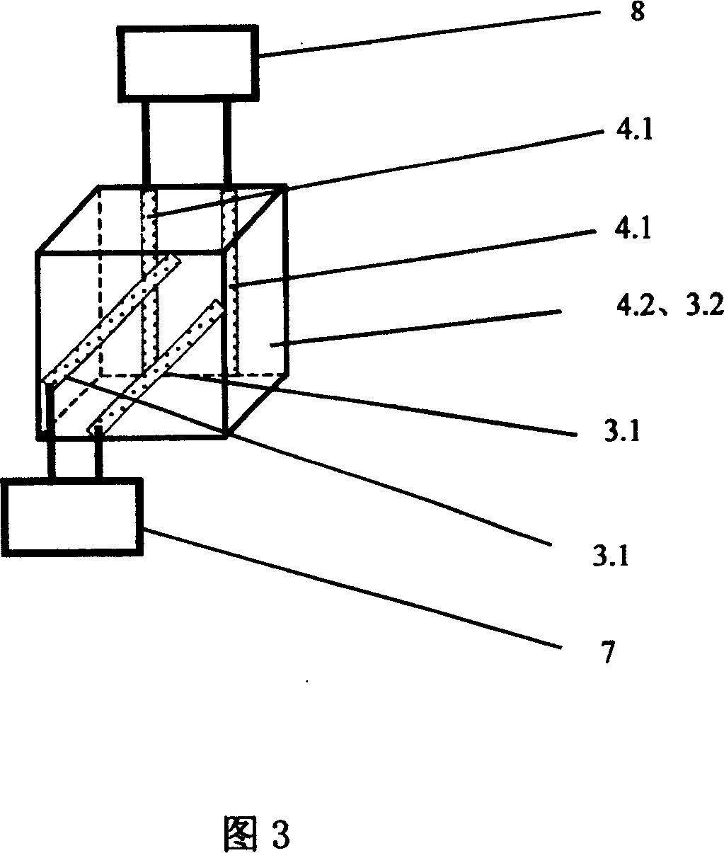 Coplanar electrode type piezoelectric ceramic material optical circular polarizing modulator