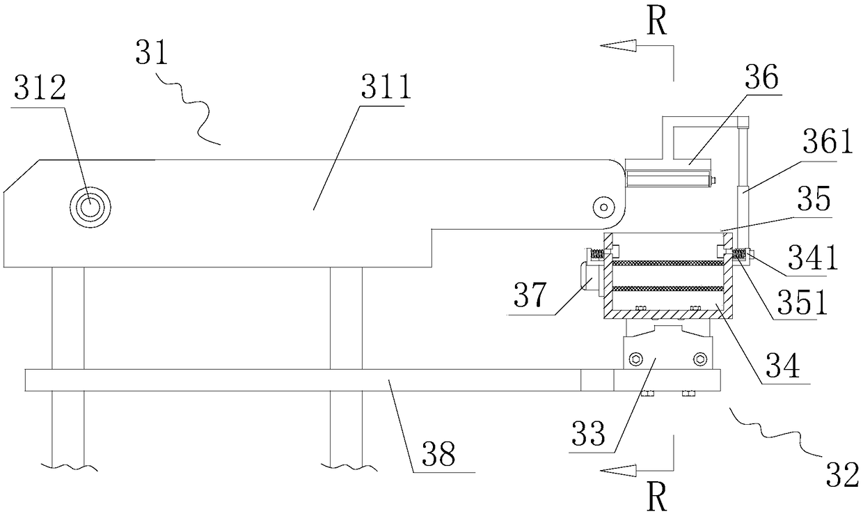 Automatic processing device for patinopecten yessoensis aquaculture