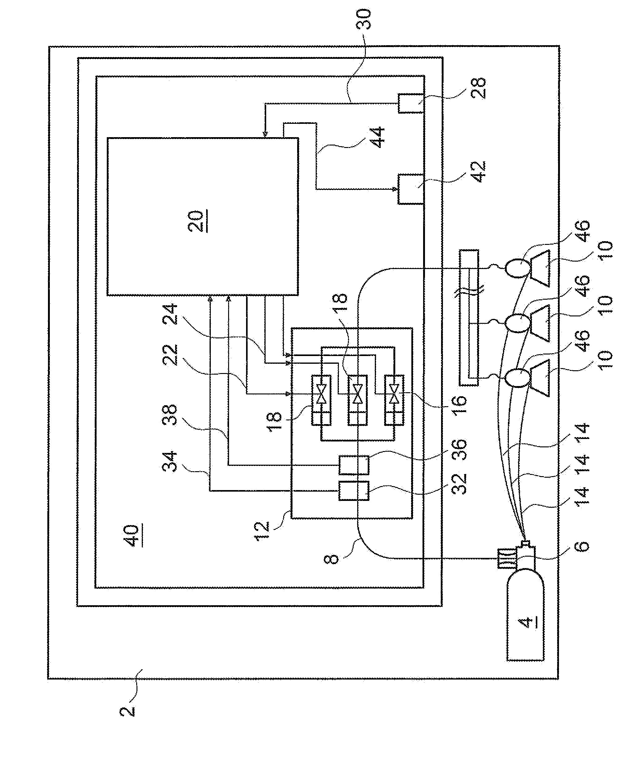 Emergency oxygen supply device