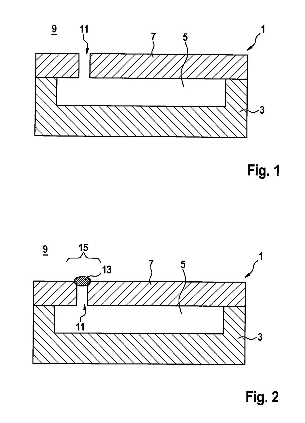 Micromechanical component including a diffusion stop channel