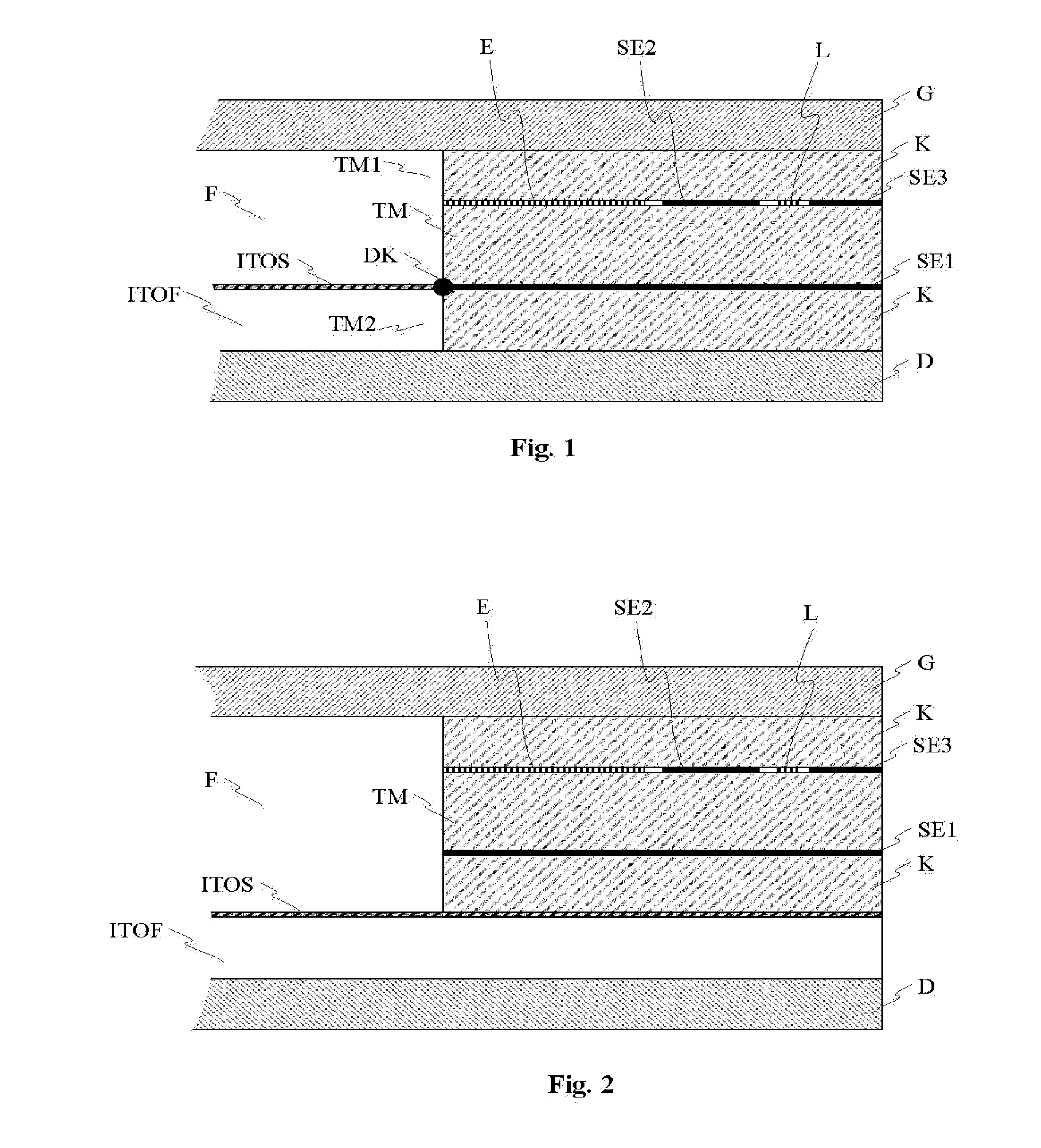 Electrode arrangement for display device