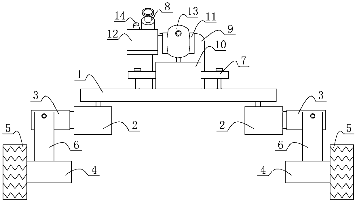 Attacking Quadruped Wheeled Robot