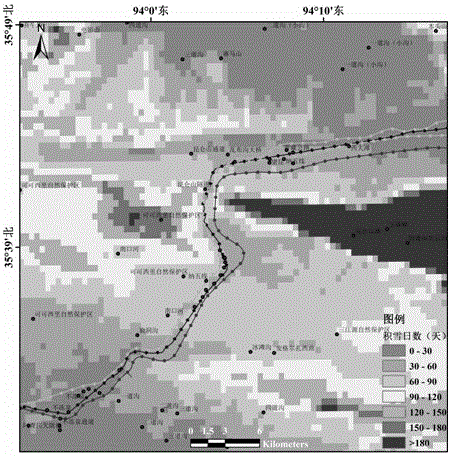 Road accumulated snow calamity monitoring and early warning method based on multisource remote sensing data