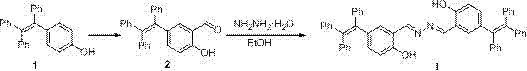 Aggregation-induced emission-based copper ion detection probe and preparation method and application thereof