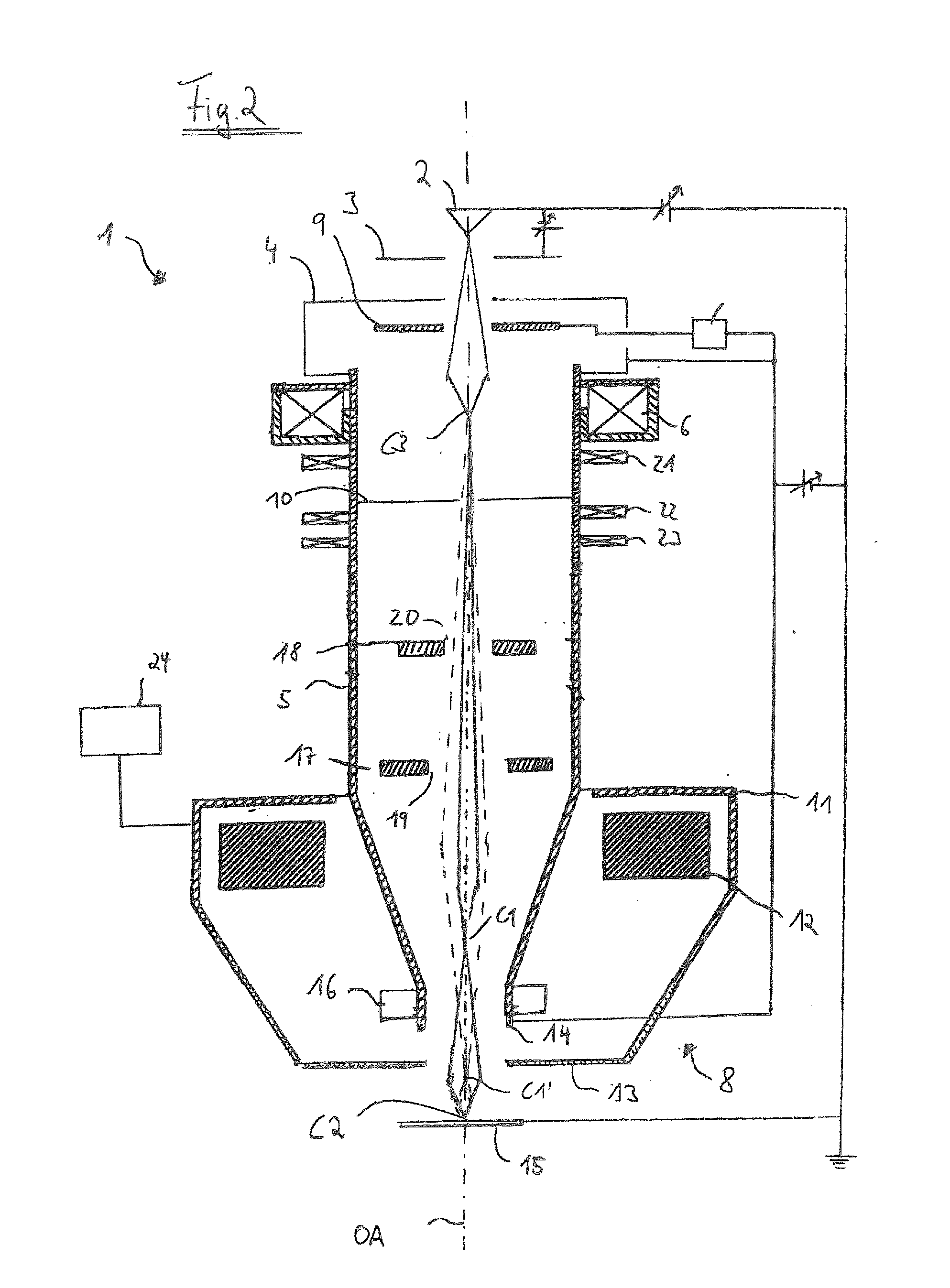 Particle beam device and method for operating a particle beam device