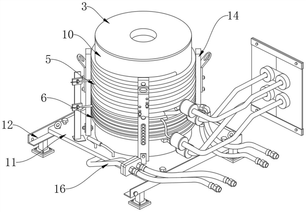 Heat preservation coil structure for directional single crystal precision casting furnace