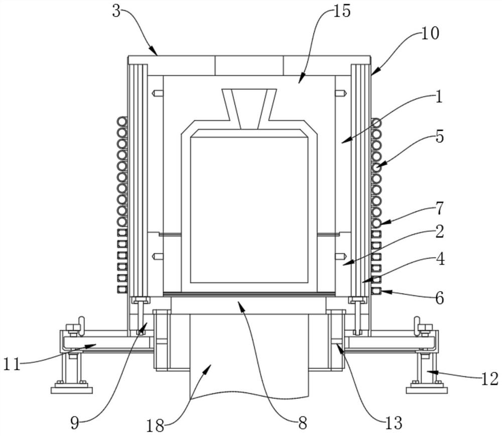 Heat preservation coil structure for directional single crystal precision casting furnace