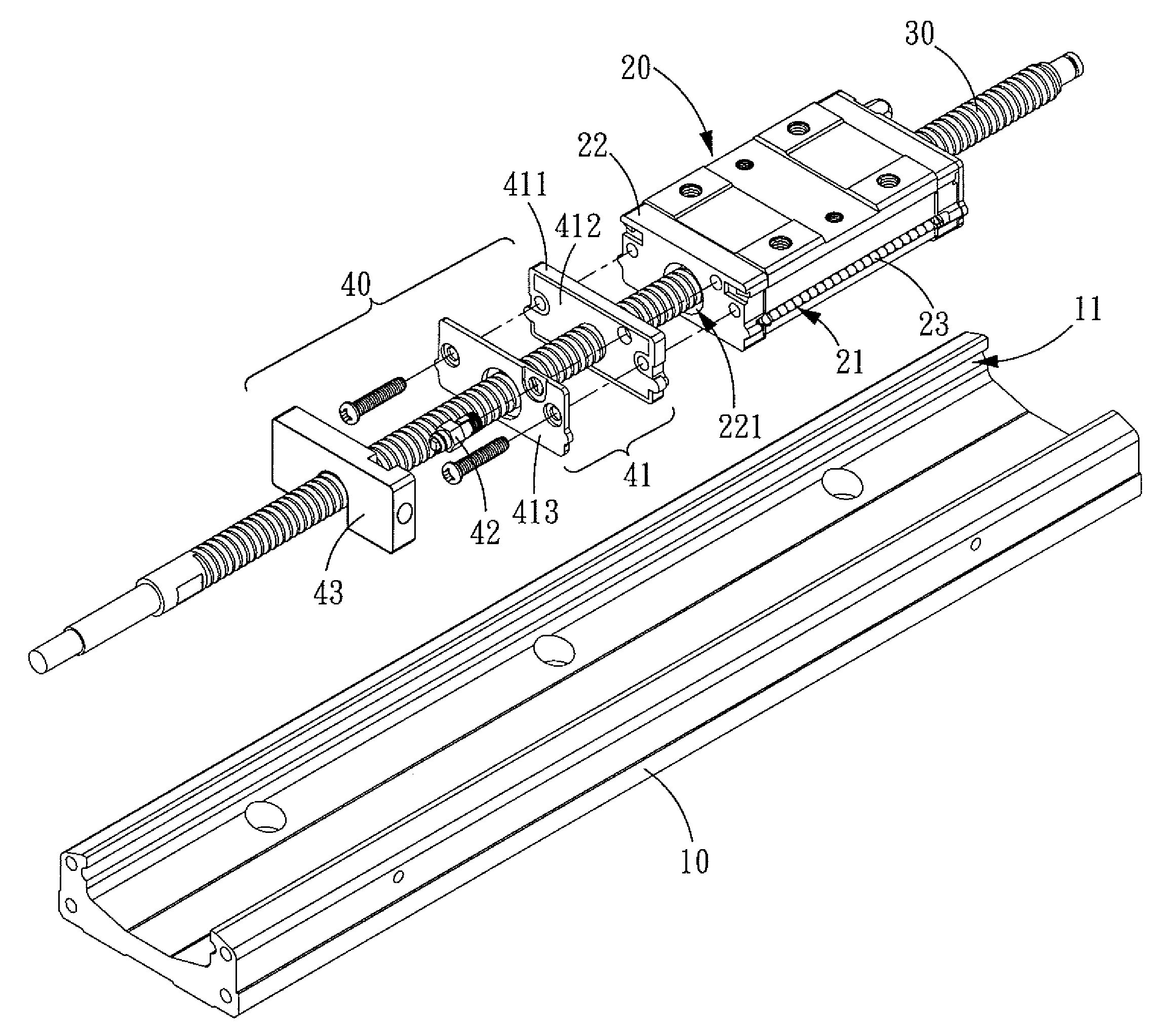 Linear Driving Device with a Self-Lubricating Assembly