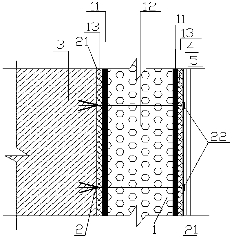 Novel fireproof and waterproof composite heat preservation wall structure