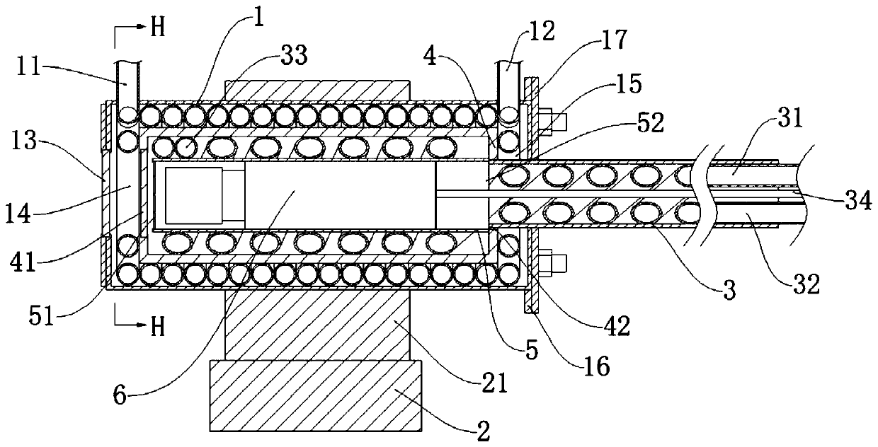 Water-cooling protective cover for industrial camera