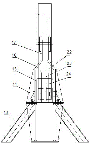 A hydraulic turning tool for large rods