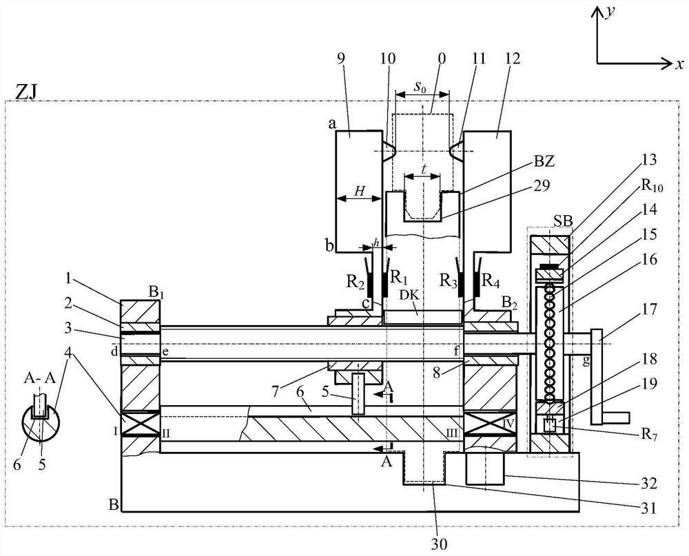 Method and device for measuring thickness of material sample