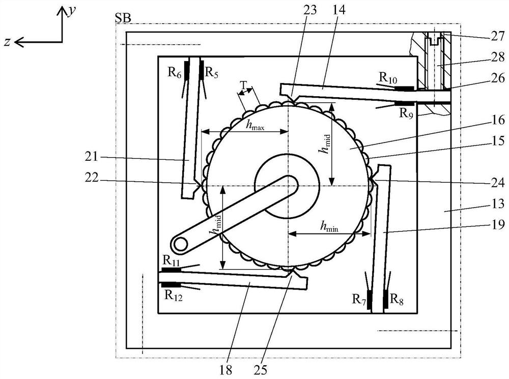 Method and device for measuring thickness of material sample