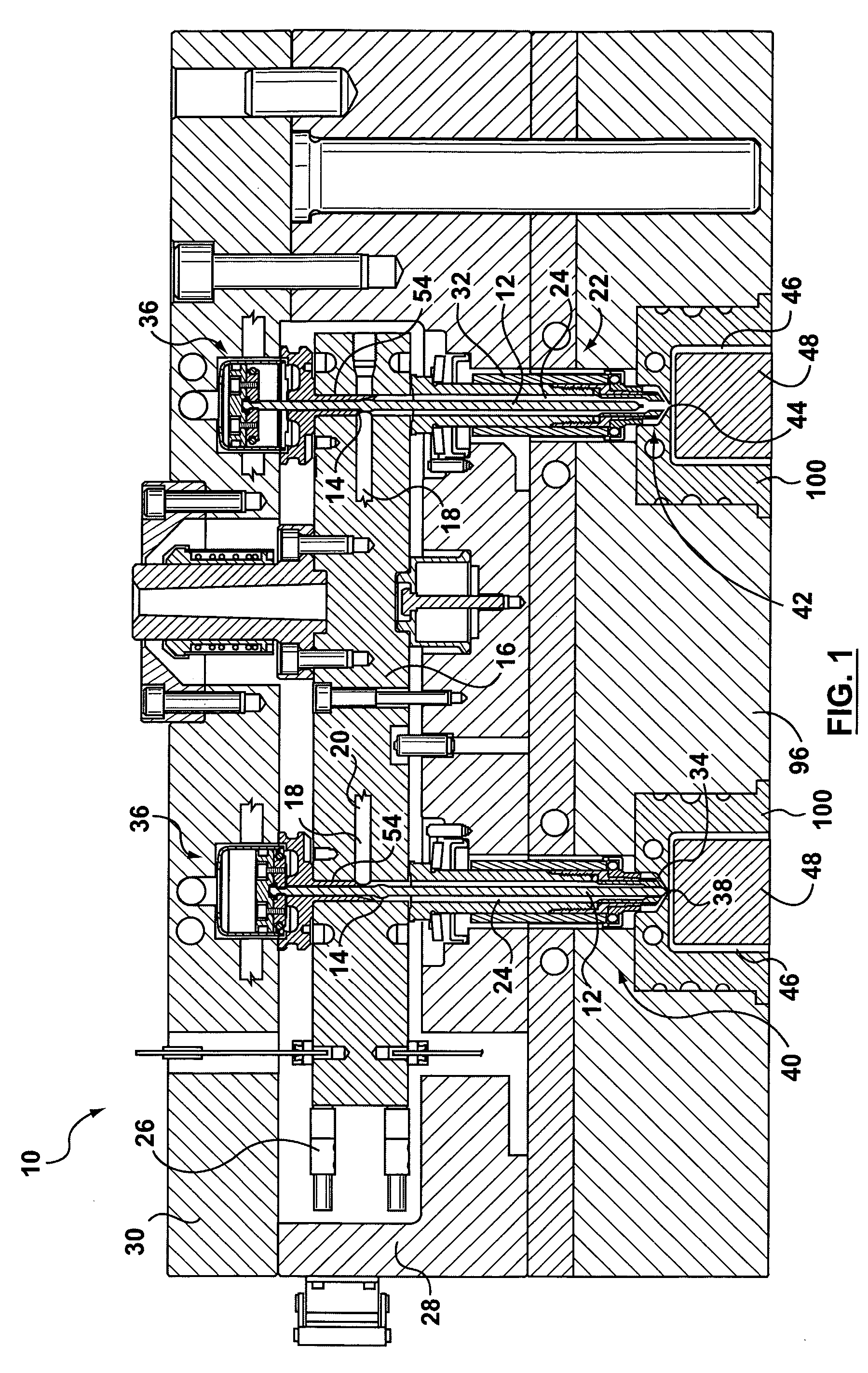 Valve stem having a reverse taper