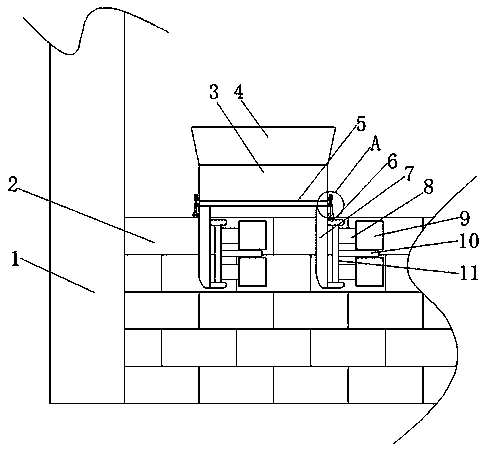 Cement laying device for building engineering