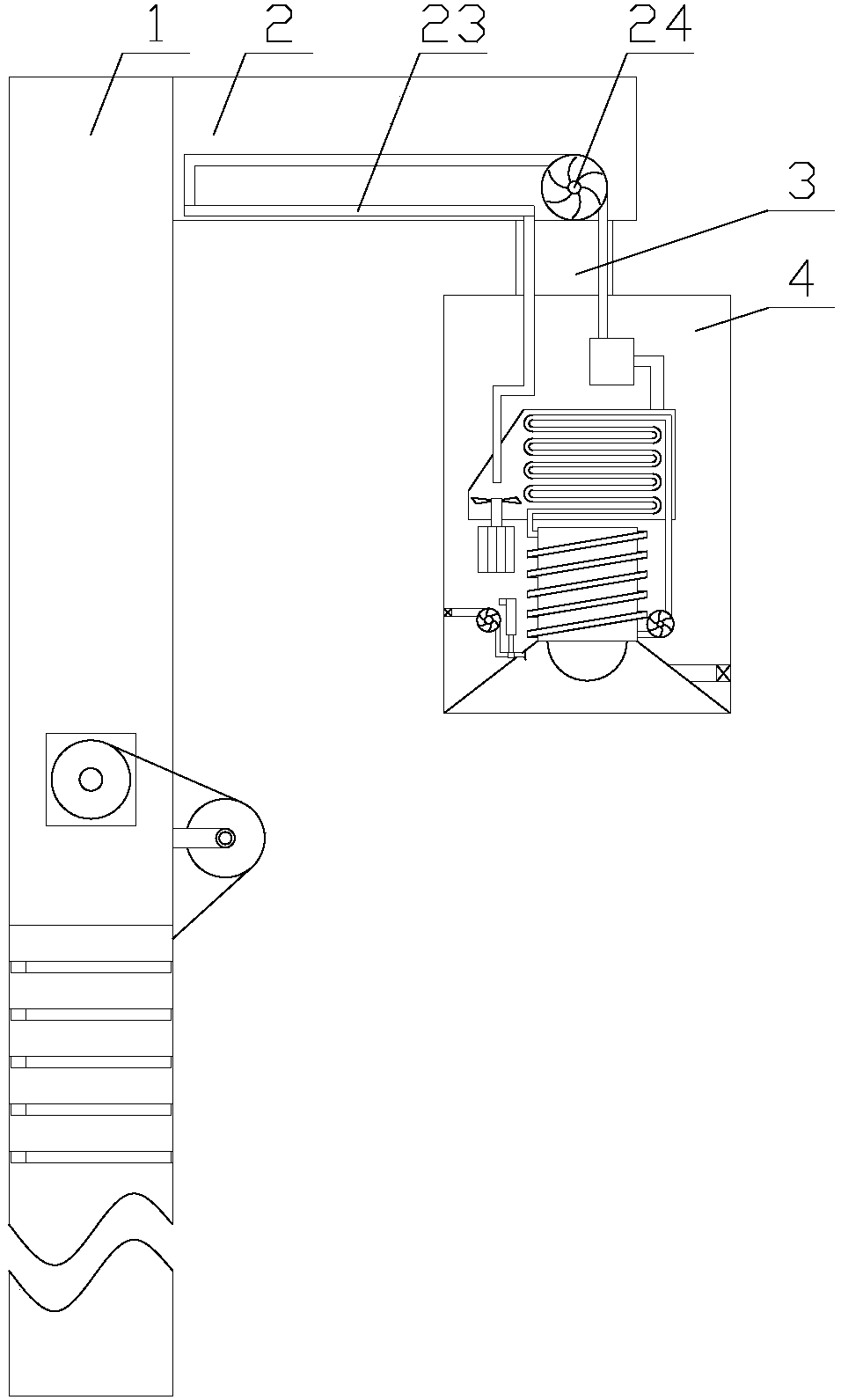 Street lamp with heat dissipating and icicle preventing functions