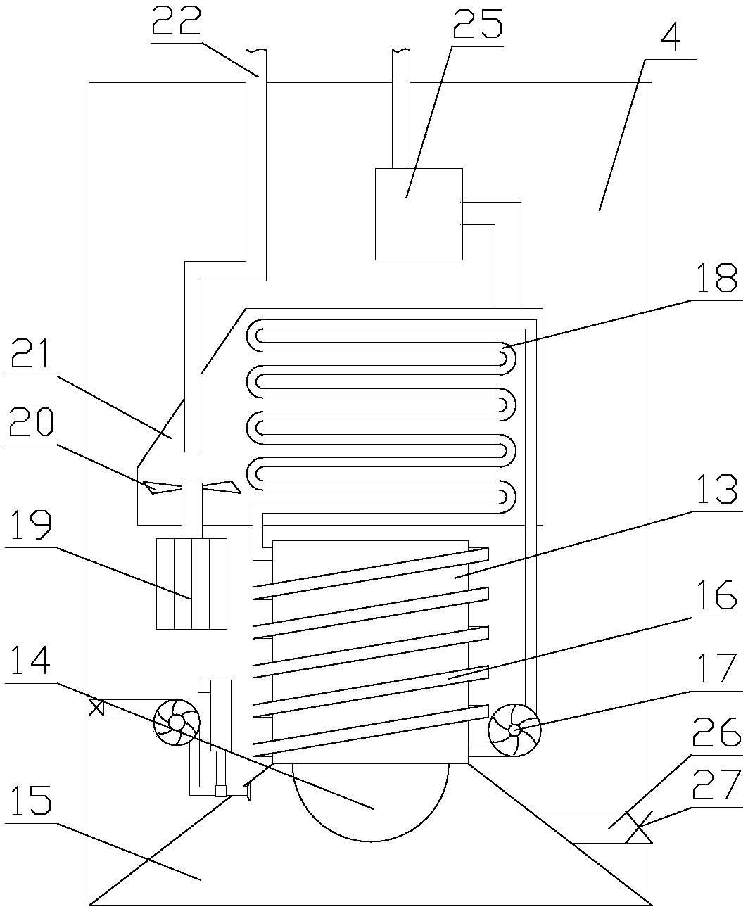 Street lamp with heat dissipating and icicle preventing functions