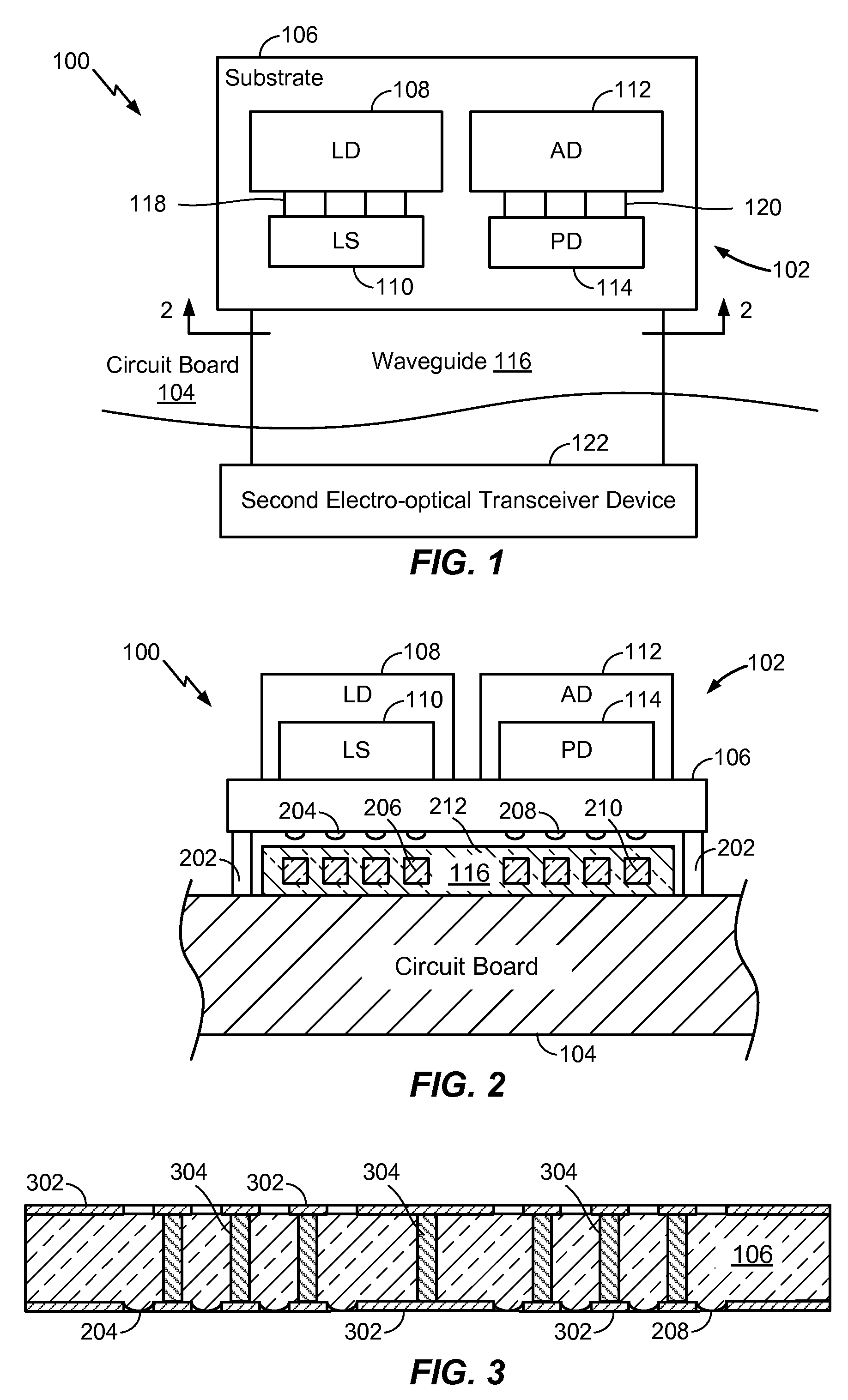 Electro-optical transceiver device to enable chip-to-chip interconnection