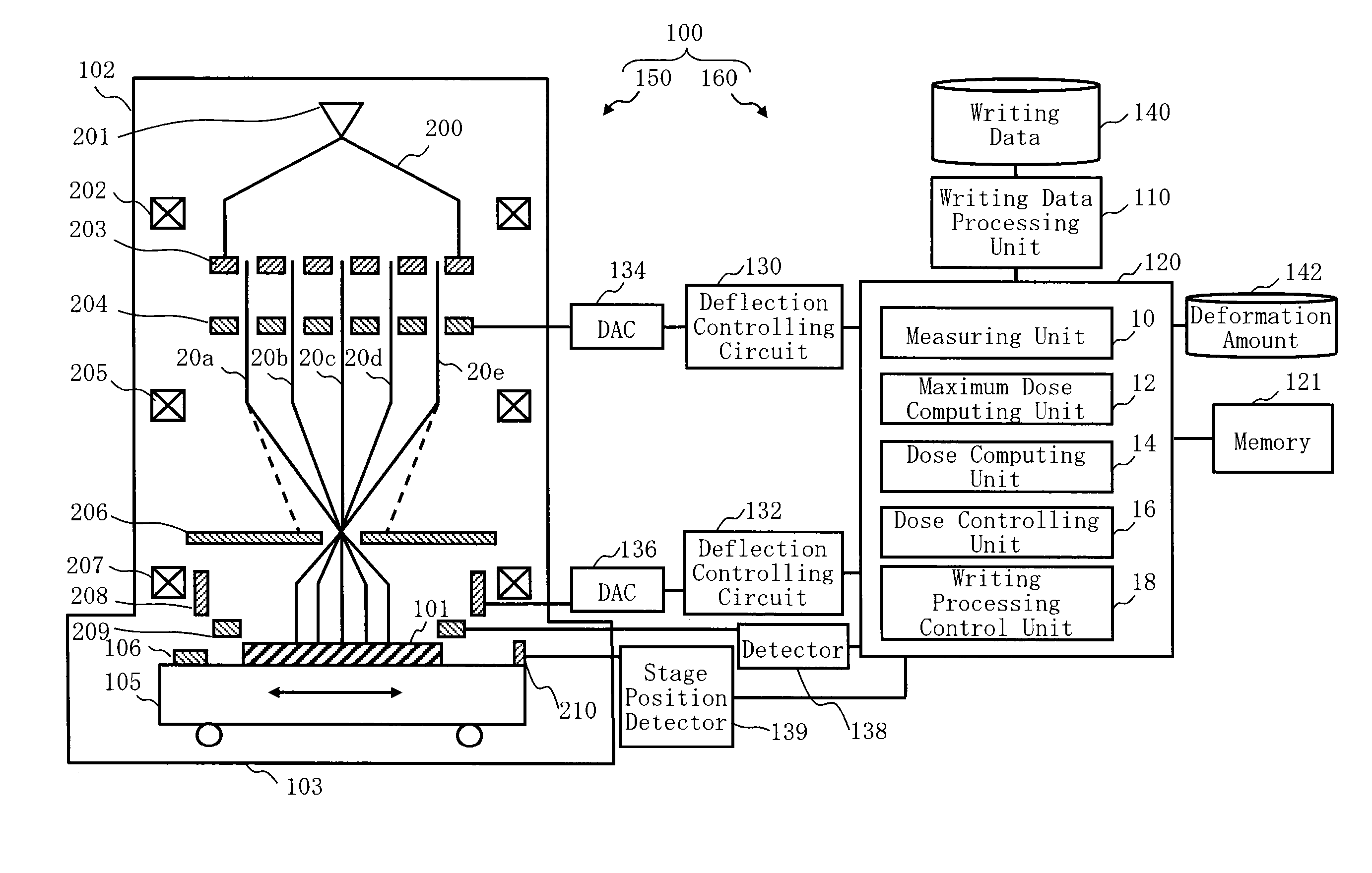 Multi charged particle beam writing apparatus and multi charged particle beam writing method