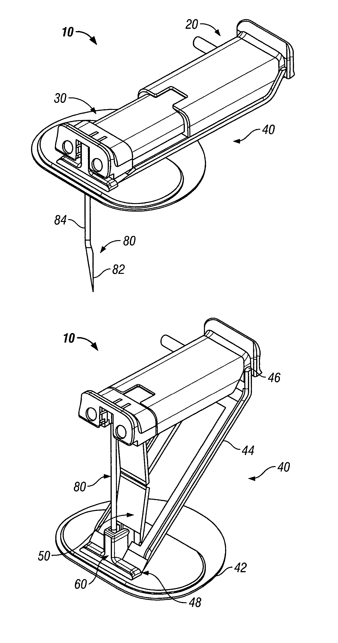 Safety needle with positive flush