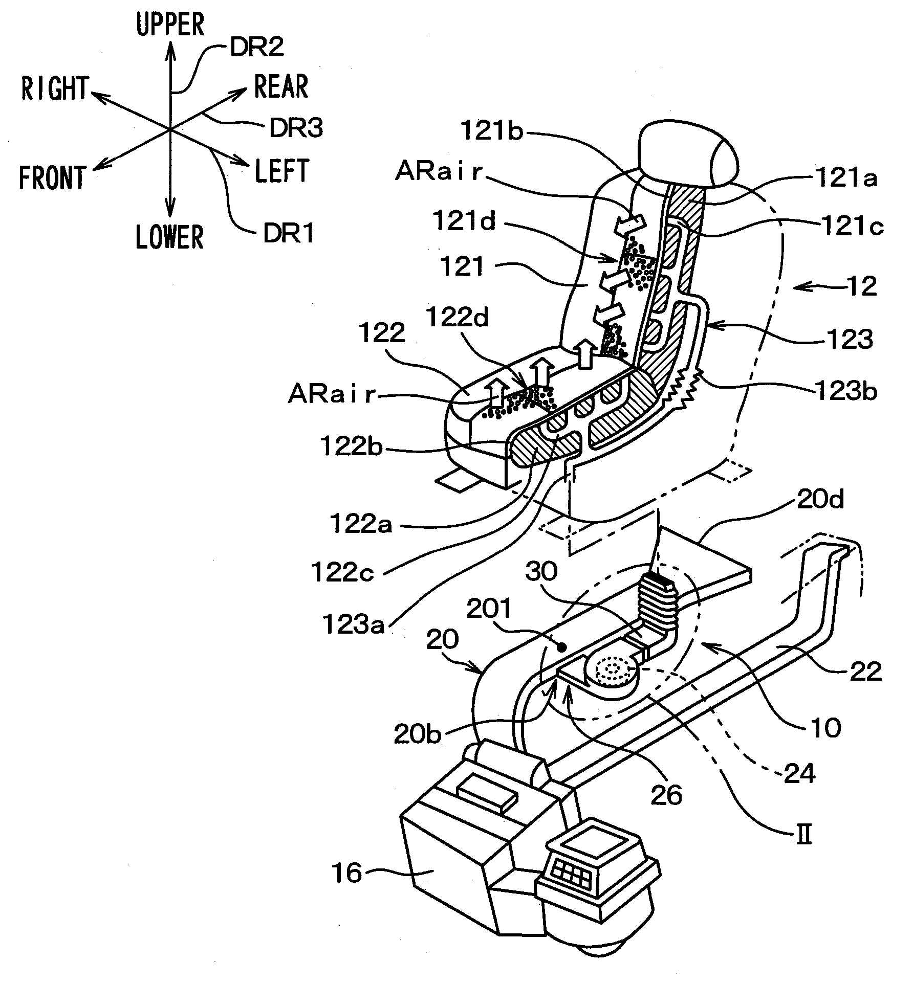 Vehicle seat air-conditioning device