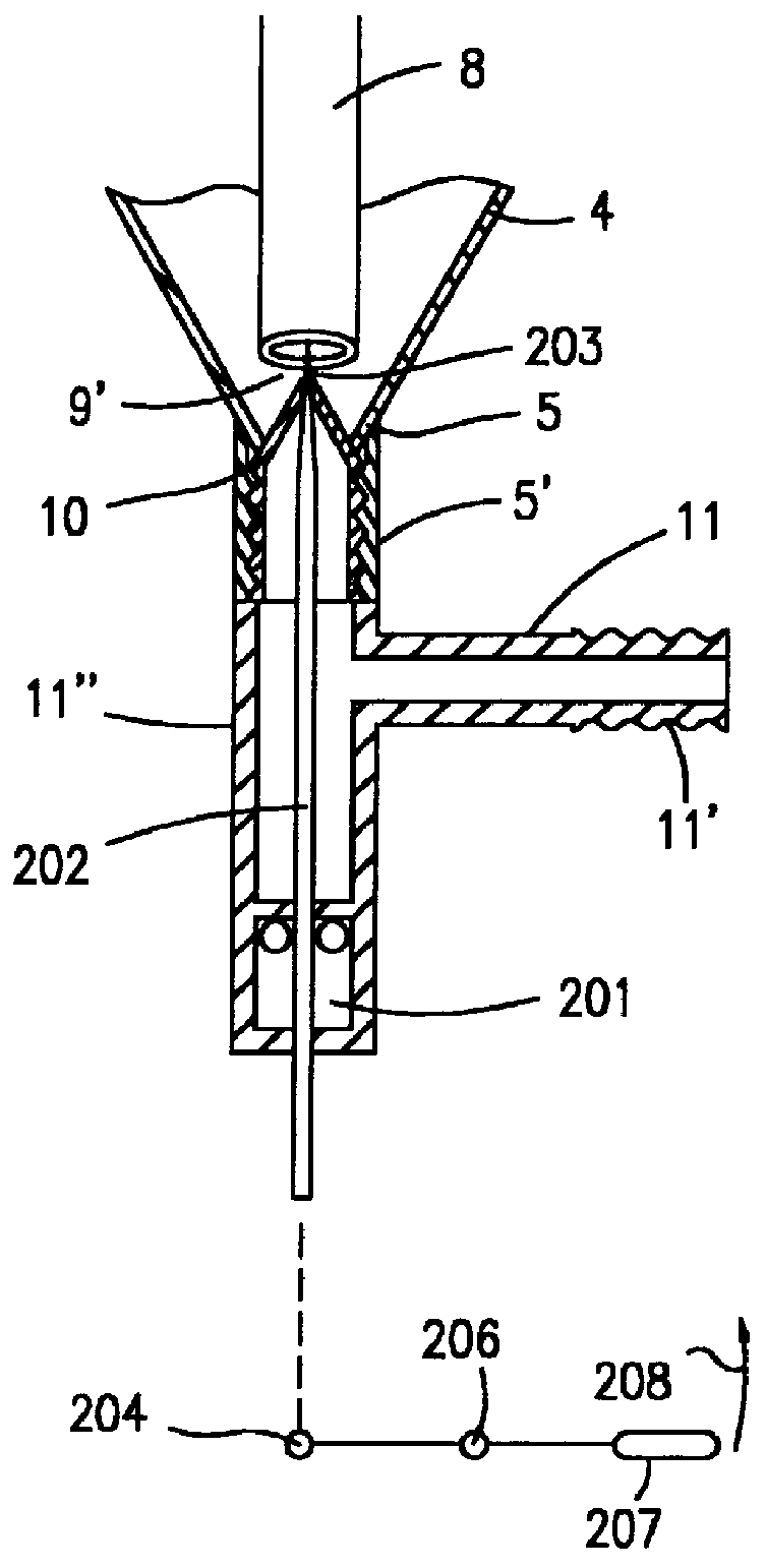 Process and apparatus for producing phosphine-containing gas