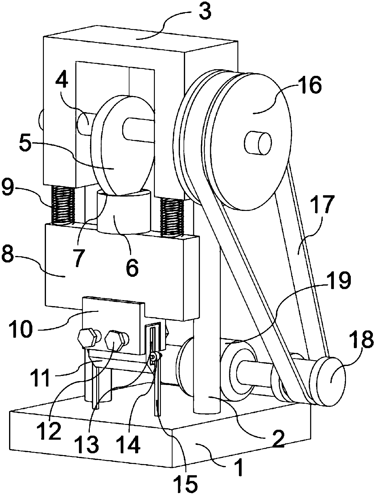 Cutting device of iron wire feather duster handle