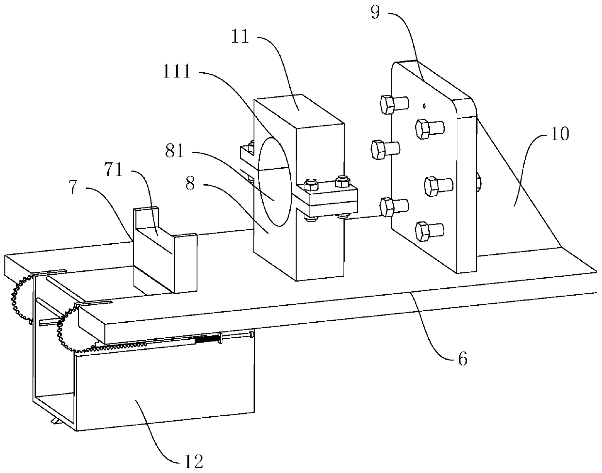 High-pressure plunger pump connecting rod processing process device