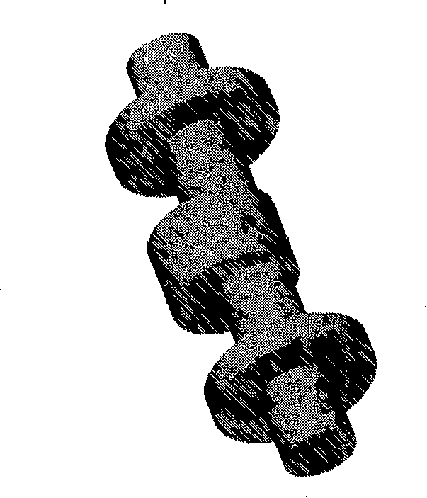 Roller type wedge cross-rolling process of shaping eccentric stepped shaft