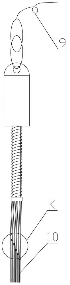 Multi-type tail fiber tube penetrating device